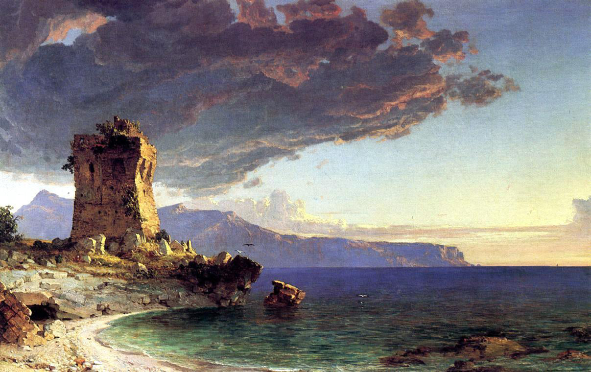 Jasper Francis Cropsey The Isle of Capri - Canvas Print
