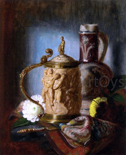 Blaise Alexandre Desgoffe The Ivory Tankard - Canvas Print