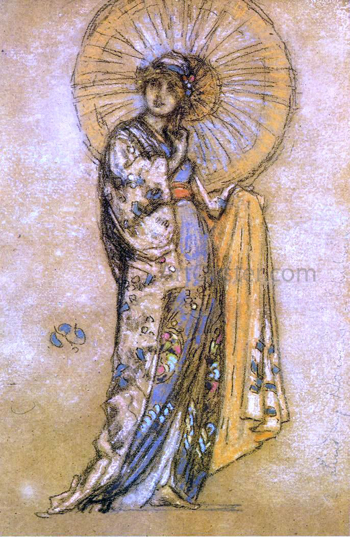 James McNeill Whistler The Japanese Dress - Canvas Print