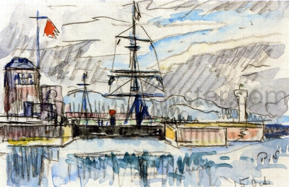 Paul Signac The Jetty - Canvas Print