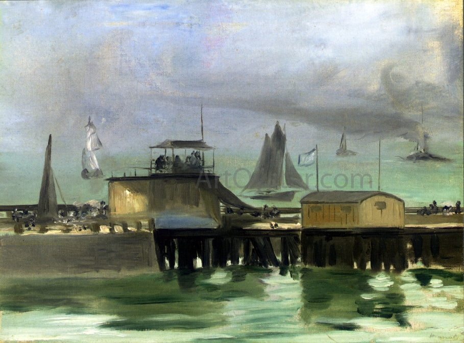 Edouard Manet The Jetty at Boulogne - Canvas Print