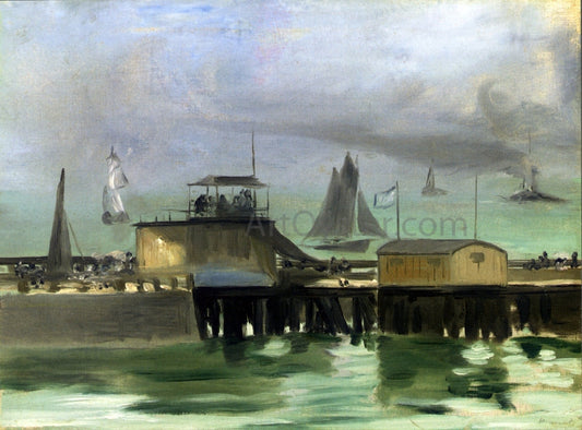 Edouard Manet The Jetty at Boulogne - Canvas Print