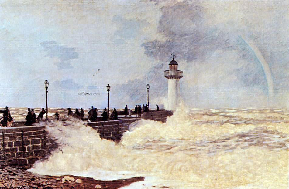 Claude Oscar Monet The Jetty at Le Havre - Canvas Print