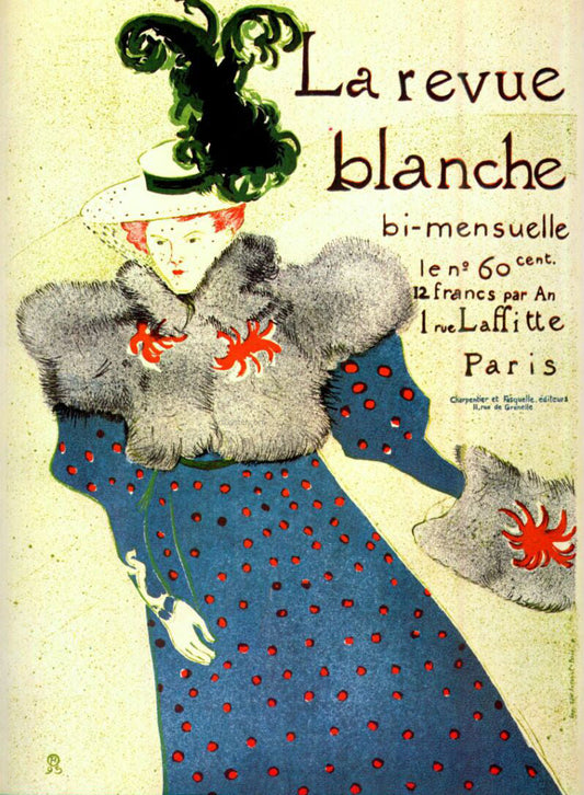 Henri De Toulouse-Lautrec The Journal White Poster - Canvas Print