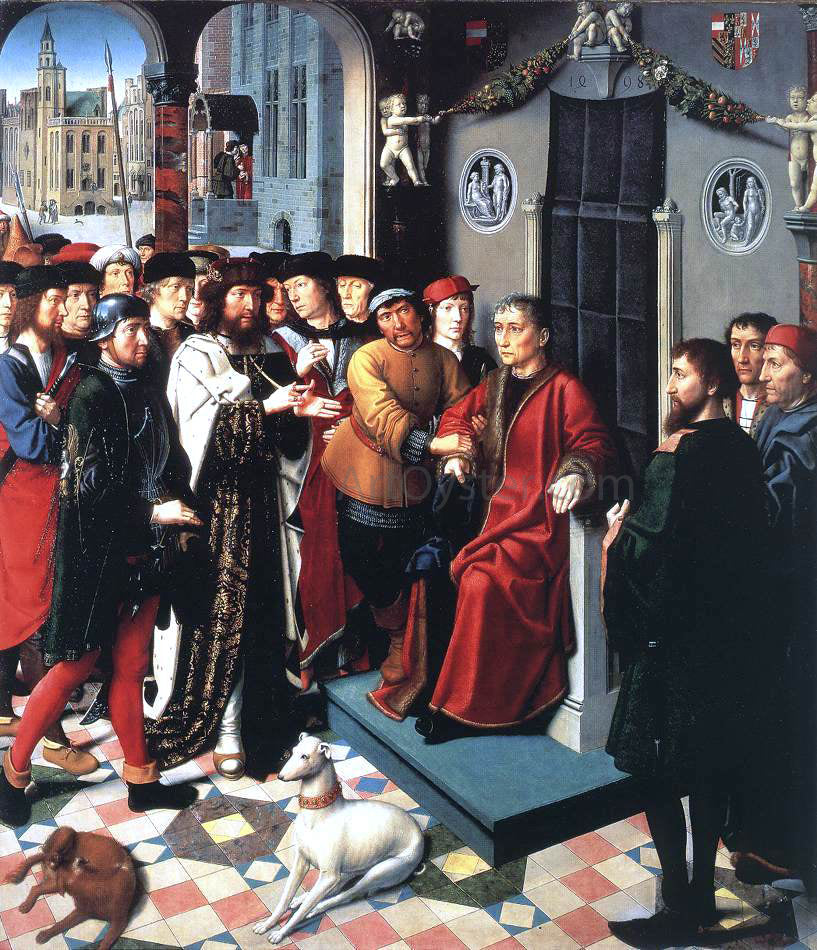 Gerard David The Judgment of Cambyses (left panel) - Canvas Print