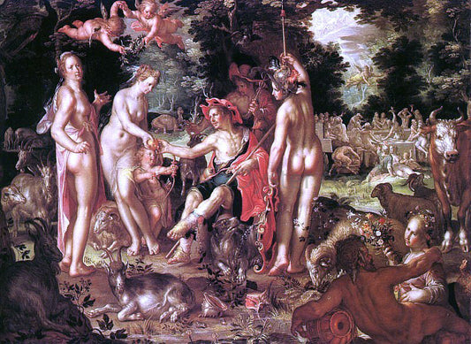 Joachim Wtewael The Judgment of Paris - Canvas Print