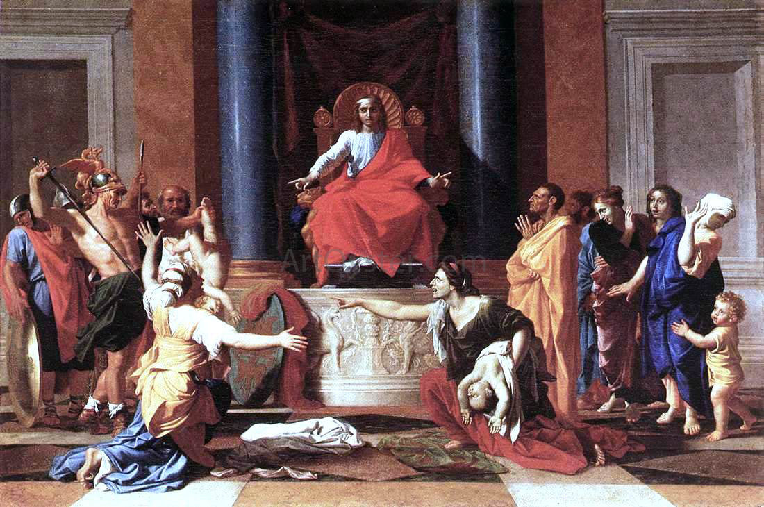 Nicolas Poussin The Judgment of Solomon - Canvas Print