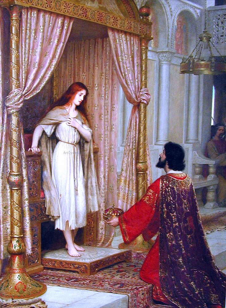 Edmund Blair Leighton The King and the Beggar-maid - Canvas Print