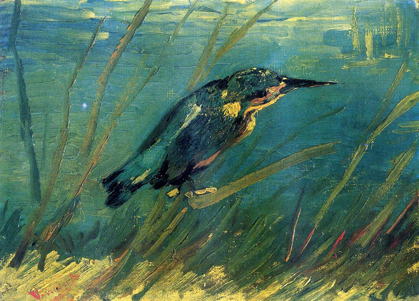 Vincent Van Gogh The Kingfisher - Canvas Print