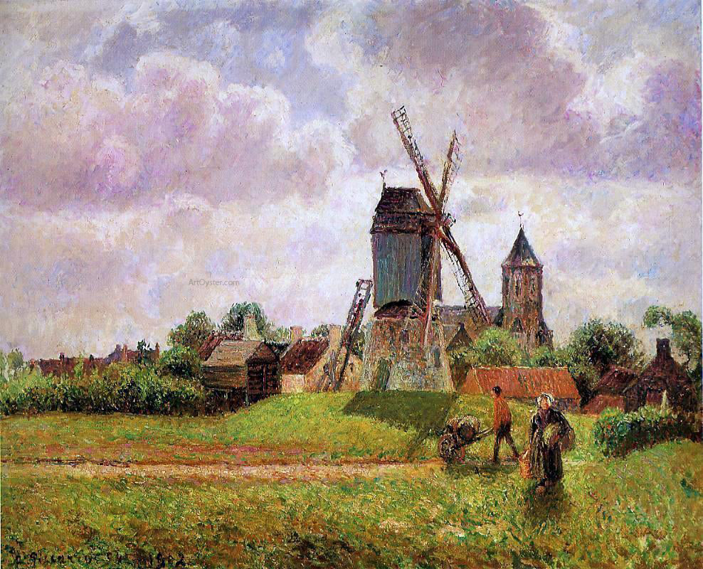 Camille Pissarro The Knocke Windmill, Belgium - Canvas Print