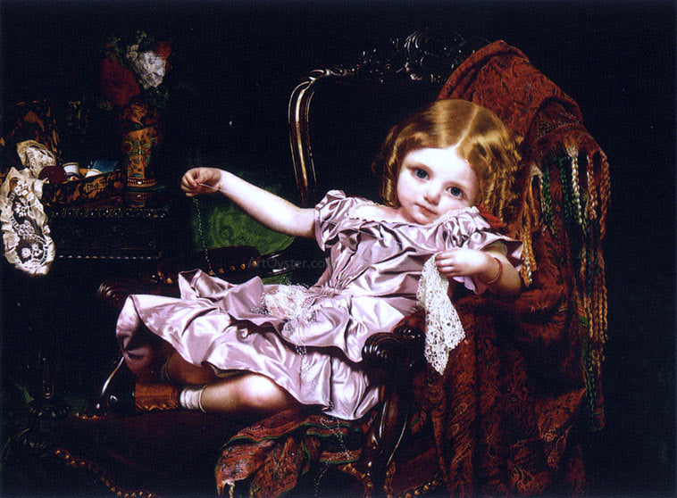 Sophie Anderson The Lace Handkerchief - Canvas Print