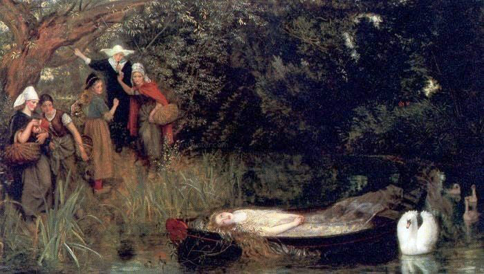 Arthur Hughes The Lady of Shalott - Canvas Print