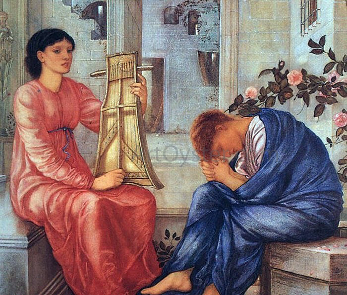 Sir Edward Burne-Jones The Lament - Canvas Print