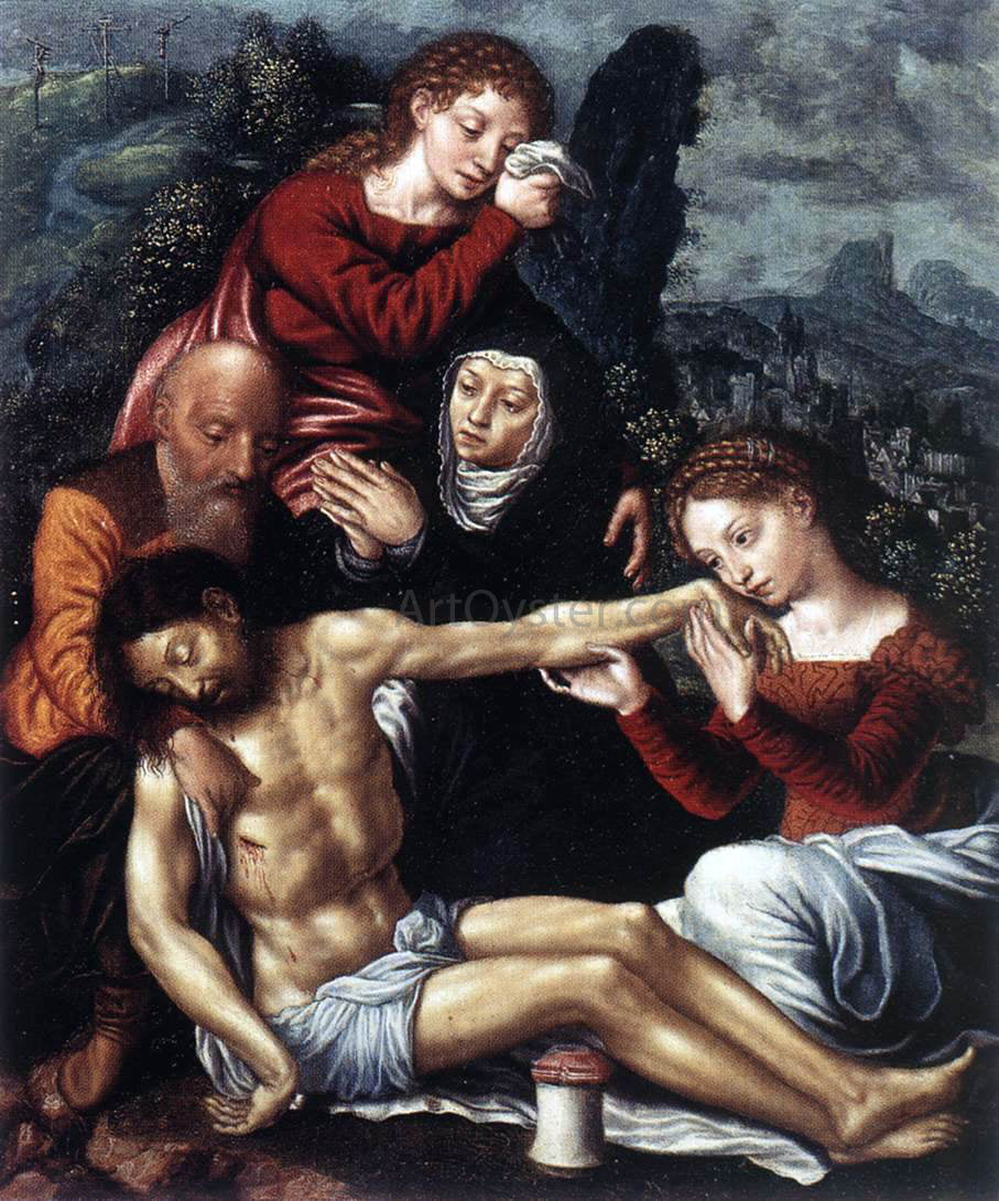 Jan Sanders Van Hemessen The Lamentation of Christ - Canvas Print