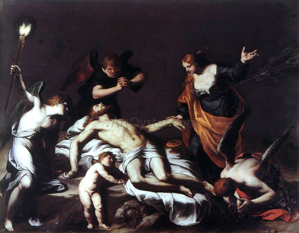 Alessandro Turchi The Lamentation over the Dead Christ - Canvas Print