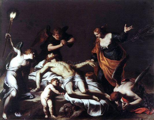 Alessandro Turchi The Lamentation over the Dead Christ - Canvas Print
