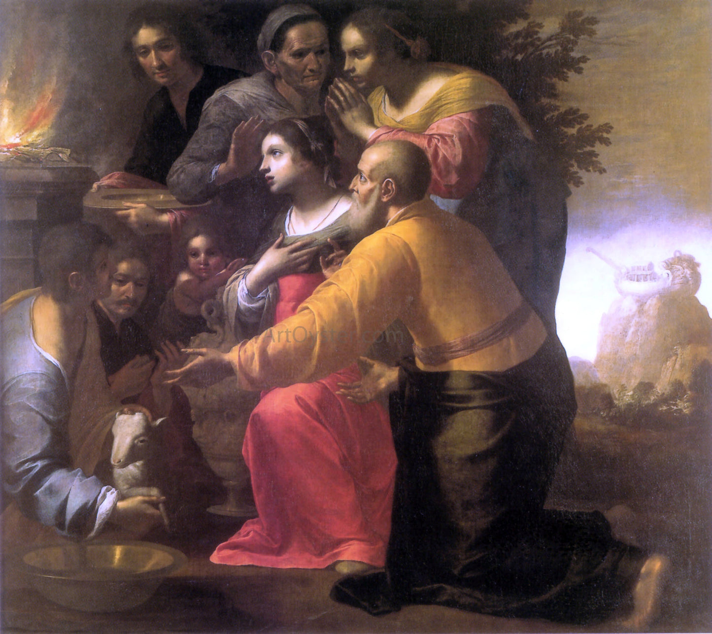 Antonio Carracci The Lamentation over the Dead Christ - Canvas Print