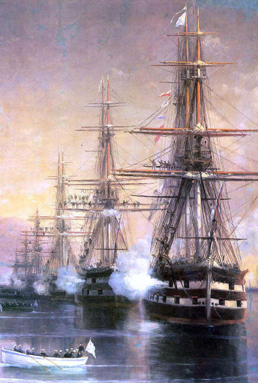 Ivan Constantinovich Aivazovsky The landing to Subashi - Canvas Print