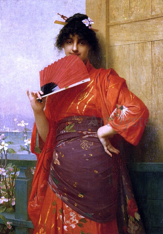 Jules Joseph Lefebvre The Language of the Fan - Canvas Print