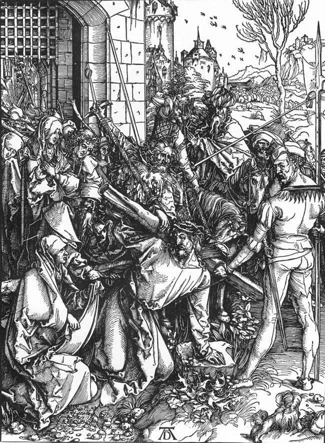 Albrecht Durer The Large Passion: 5. Christ Bearing the Cross - Canvas Print