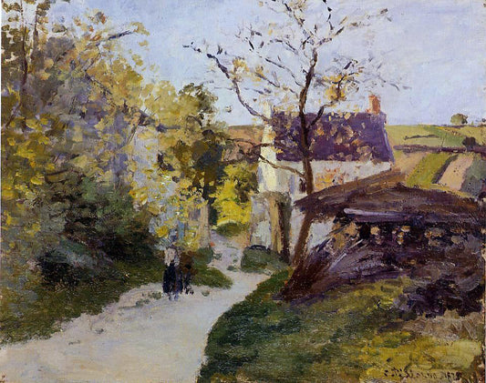 Camille Pissarro The Large Walnut Tree at l'Hermitage - Canvas Print