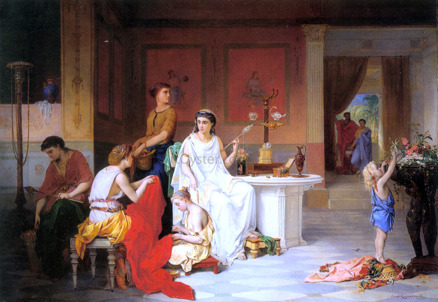 Pierre Joseph Coomans The Last Hour of Pompei - Canvas Print