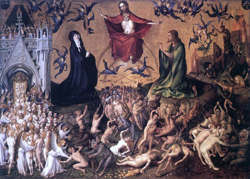 Stefan Lochner The Last Judgment - Canvas Print
