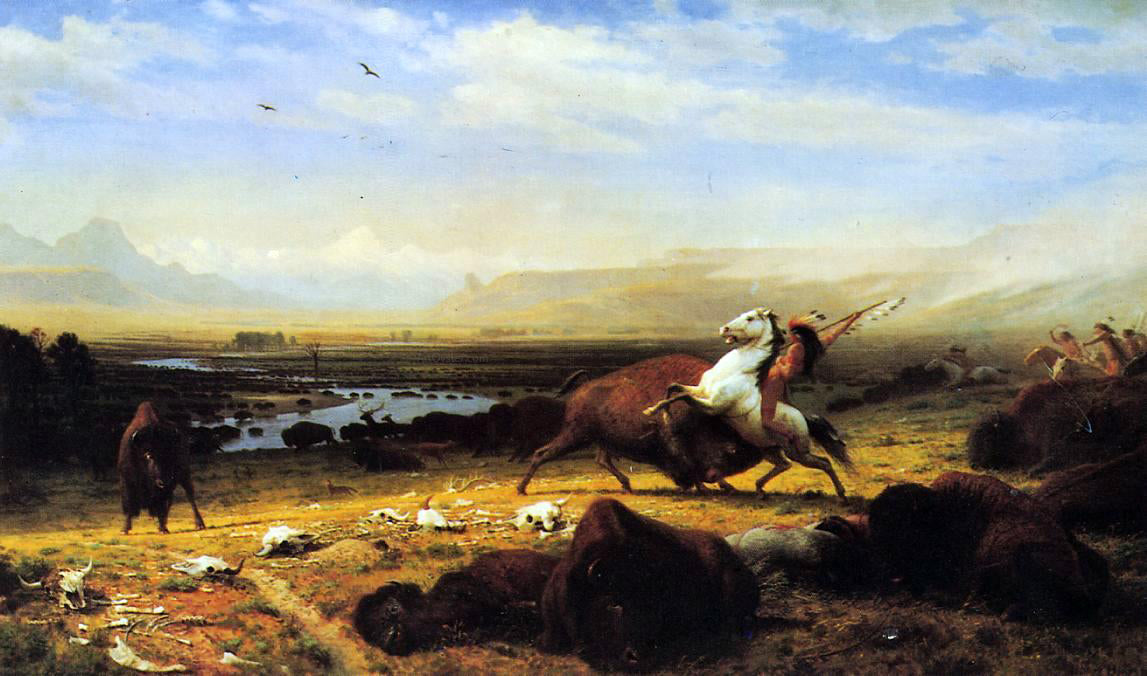 Albert Bierstadt The Last of the Buffalo - Canvas Print