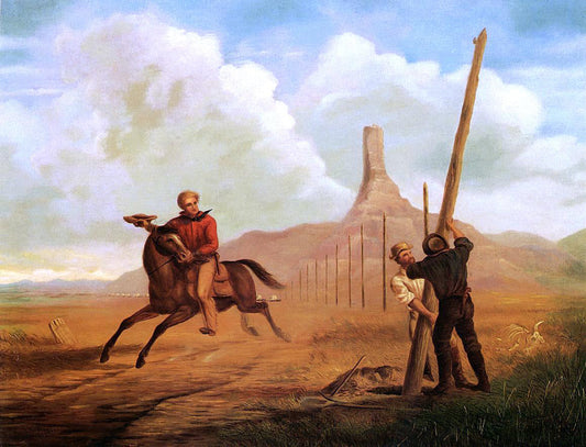 George M Ottinger The Last Ride of the Pony Express of 1861 - Canvas Print
