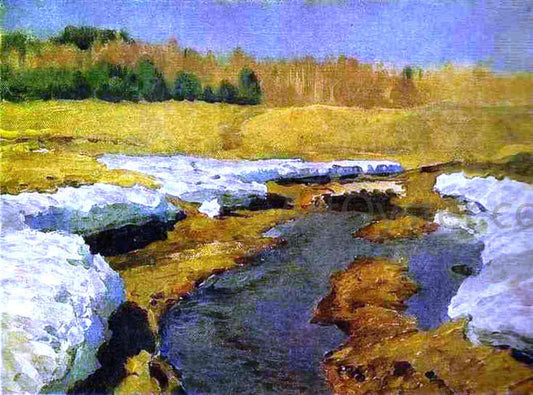 Isaac Ilich Levitan The Last Snow, Study - Canvas Print