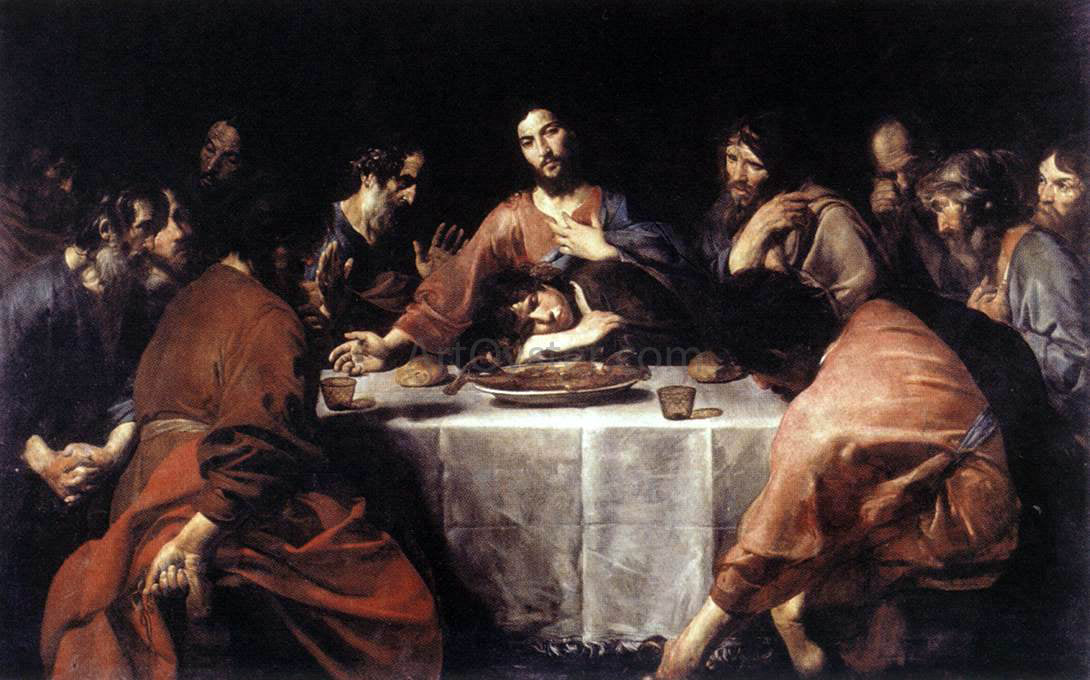 Valentin De boulogne The Last Supper - Canvas Print