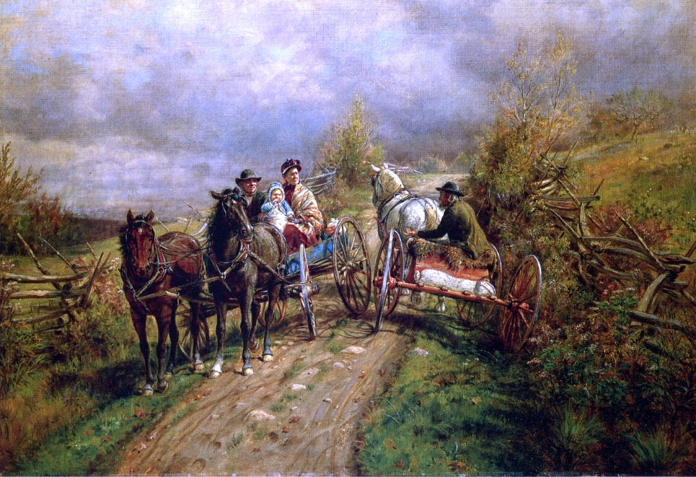 Edward Lamson Henry The Latest Village Scandal - Canvas Print