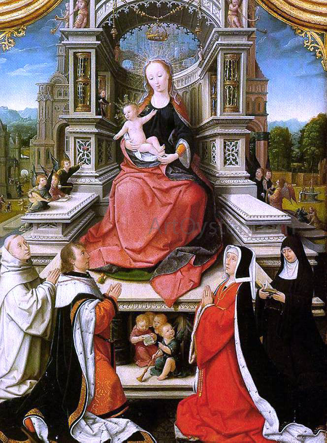Jean Bellegambe The Le Cellier Triptych - Canvas Print