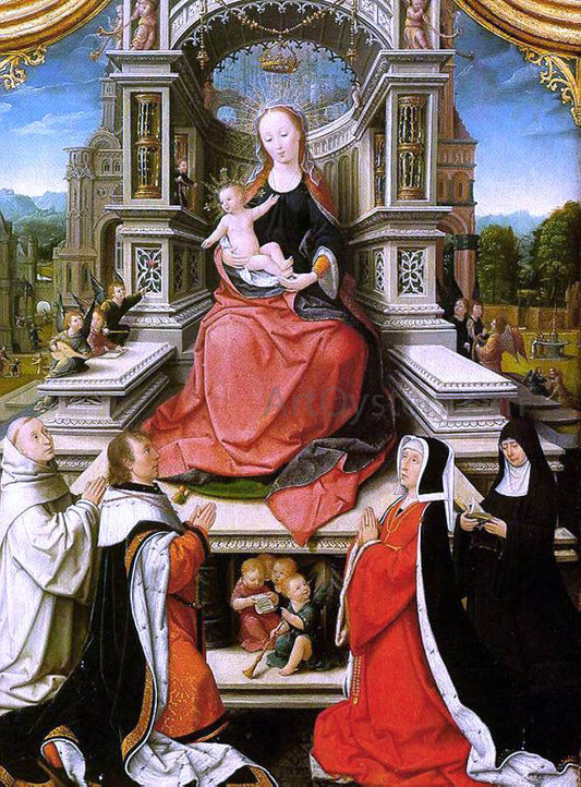 Jean Bellegambe The Le Cellier Triptych - Canvas Print