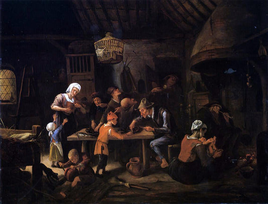 Jan Steen The Lean Kitchen - Canvas Print