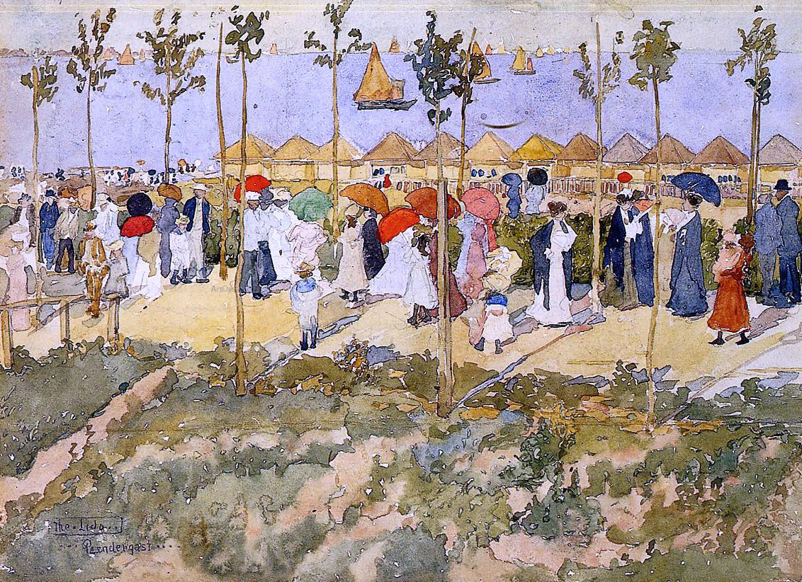 Maurice Prendergast The Lido, Venice - Canvas Print