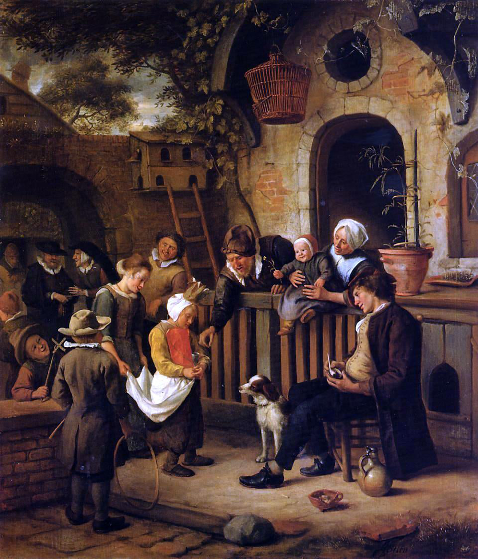 Jan Steen The Little Alms Collector - Canvas Print