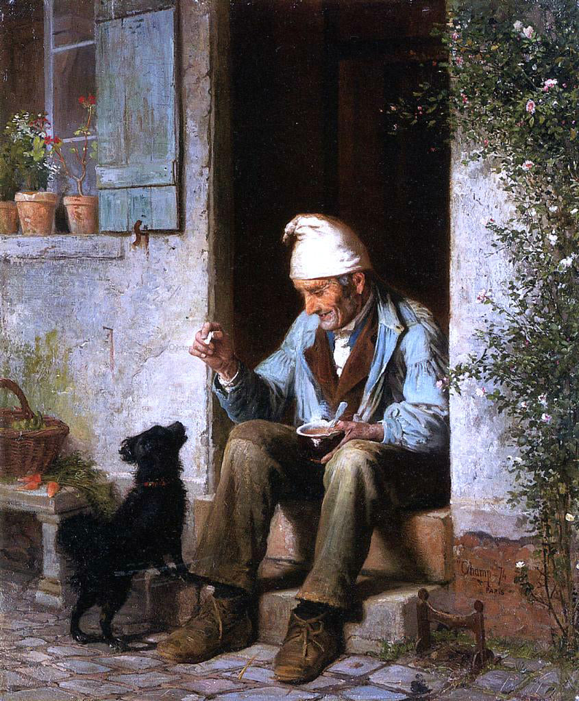 James Wells Champney The Little Beggar - Canvas Print
