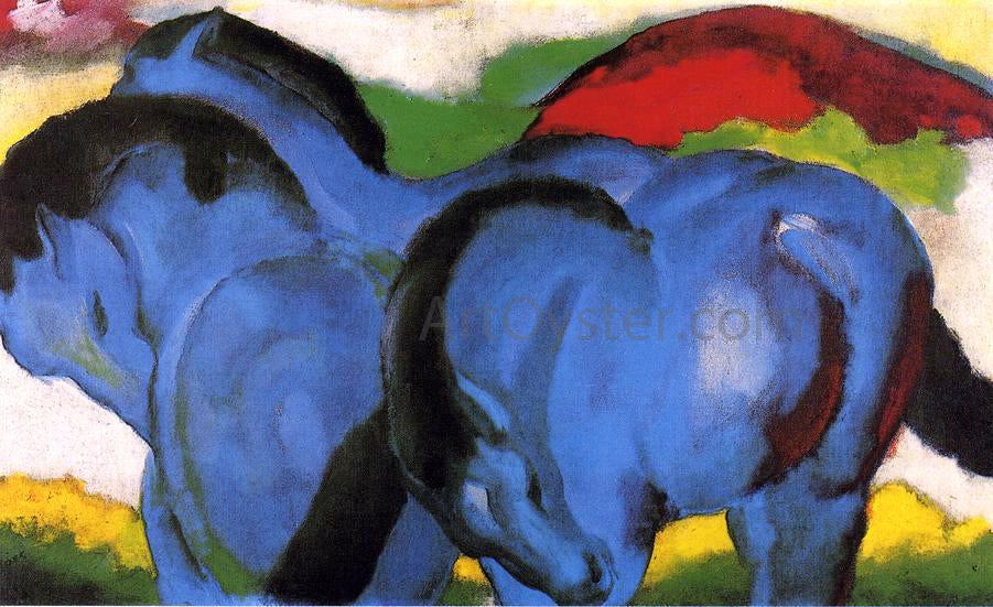 Franz Marc The Little Blue Horses - Canvas Print