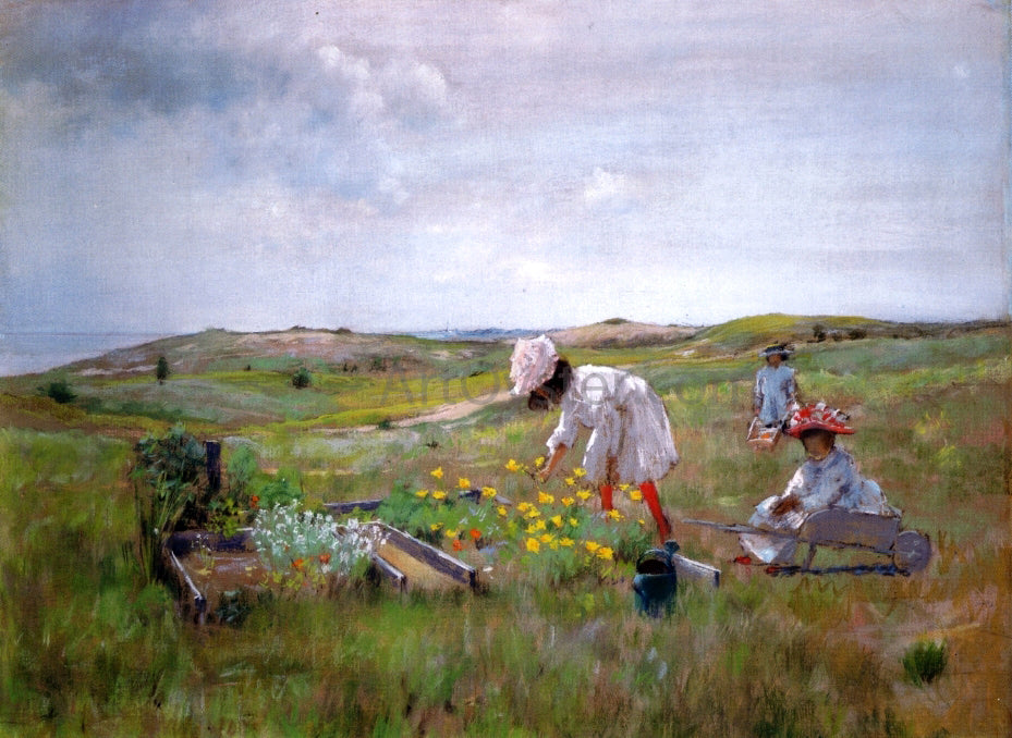 William Merritt Chase The Little Garden - Canvas Print