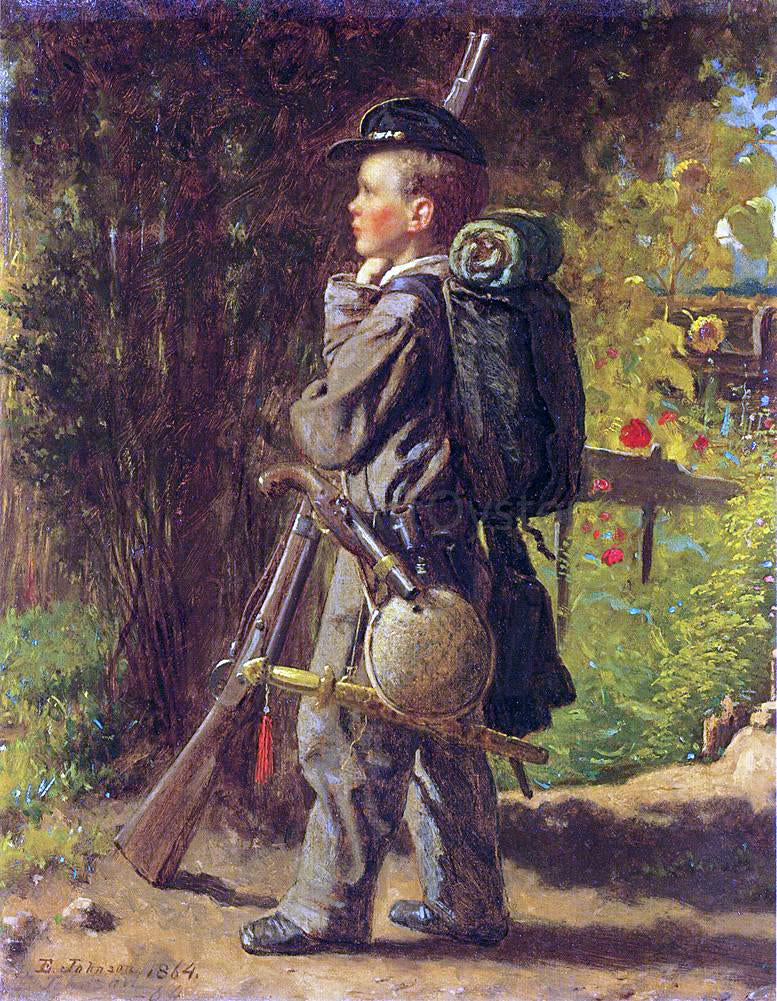 Eastman Johnson The Little Soldier - Canvas Print