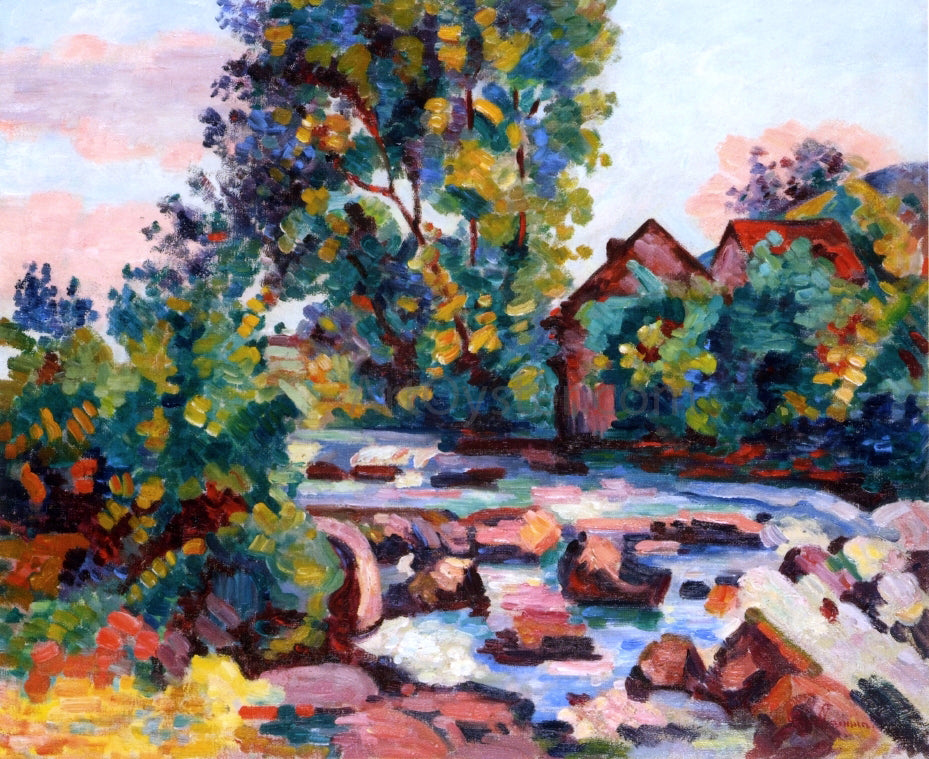 Armand Guillaumin The Lock at Bouchardon - Canvas Print