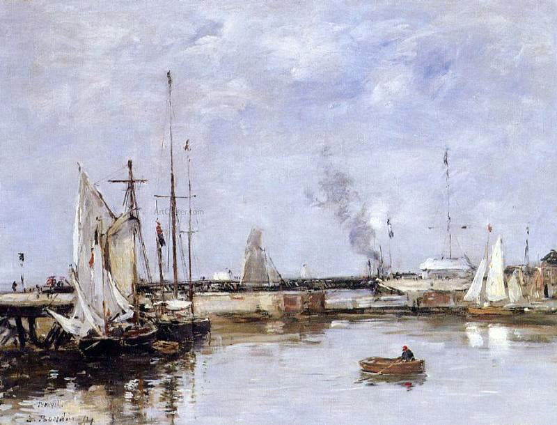 Eugene-Louis Boudin The Lock at Trouville - Canvas Print