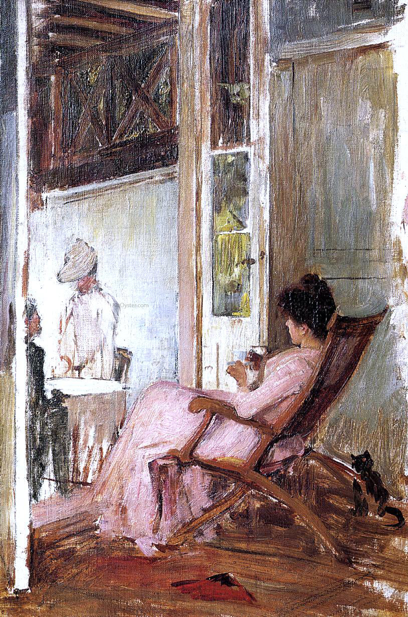 John William Waterhouse The Loggia (sketch) - Canvas Print