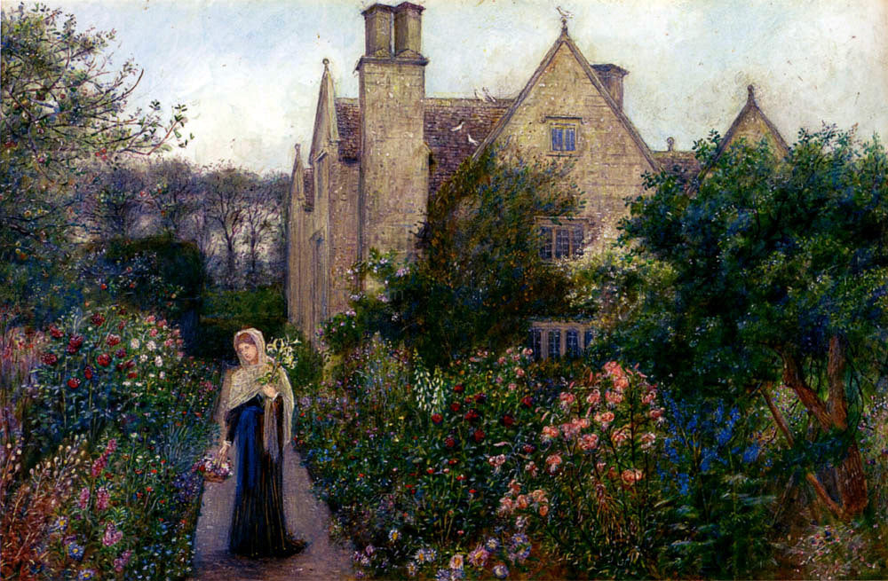 Maria Spartali Stillman The Long Walk At Kelmscott Manor, Oxfordshire - Canvas Print