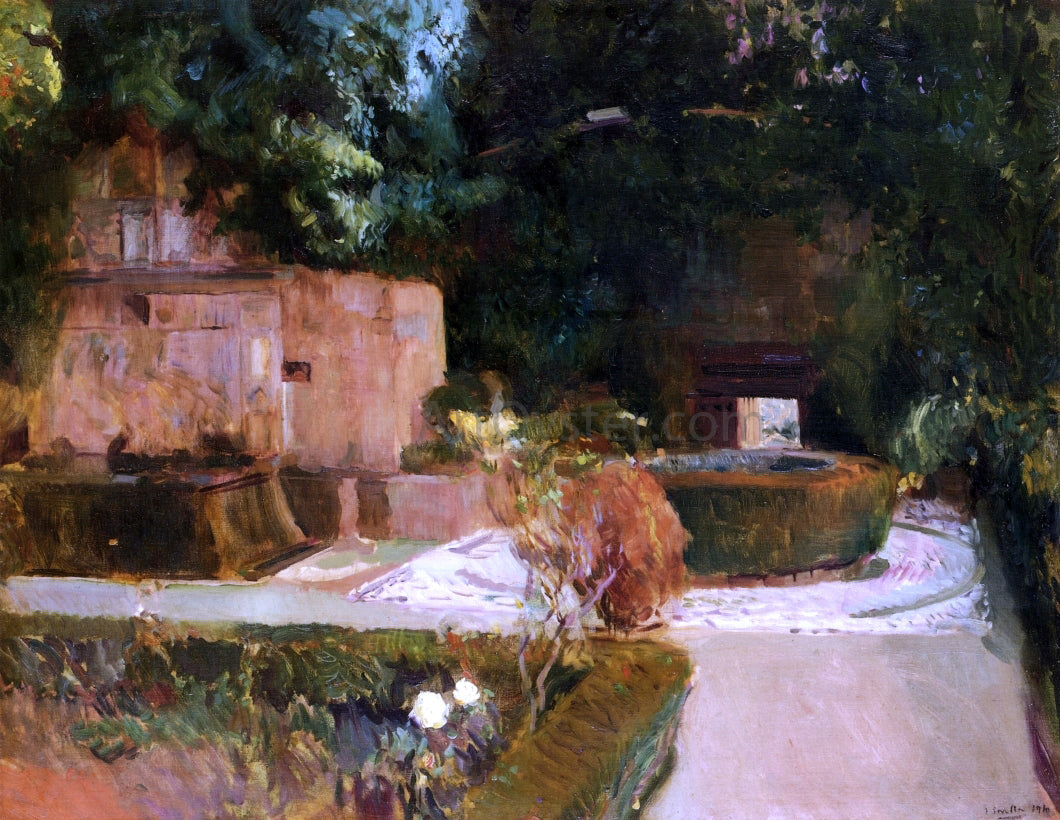 Joaquin Sorolla Y Bastida The Los Adarves Gardens, The Alhambra, Granada - Canvas Print