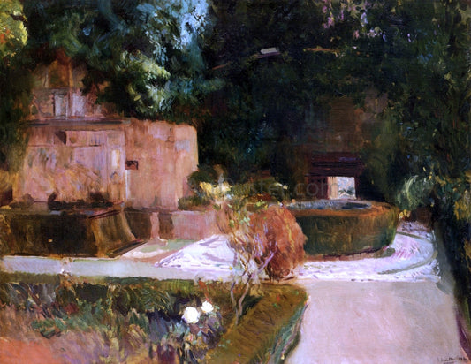 Joaquin Sorolla Y Bastida The Los Adarves Gardens, The Alhambra, Granada - Canvas Print