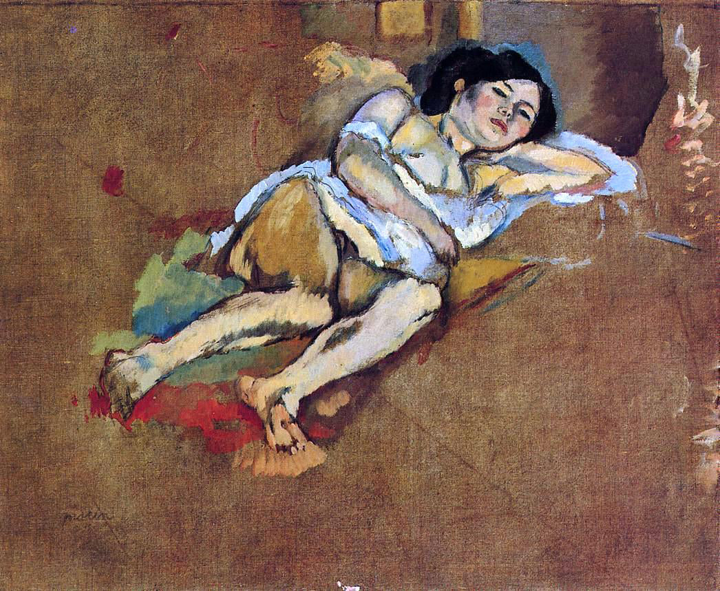Jules Pascin The Lounger - Canvas Print