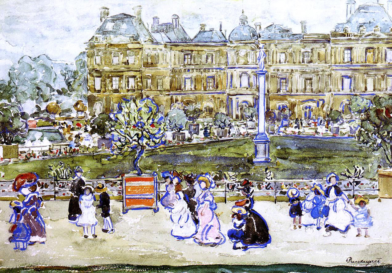 Maurice Prendergast The Louvre - Canvas Print