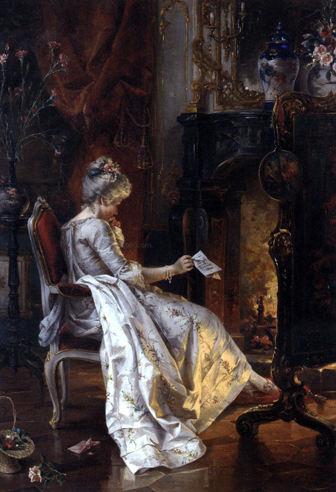 Carl Herpfer The Love Letter - Canvas Print